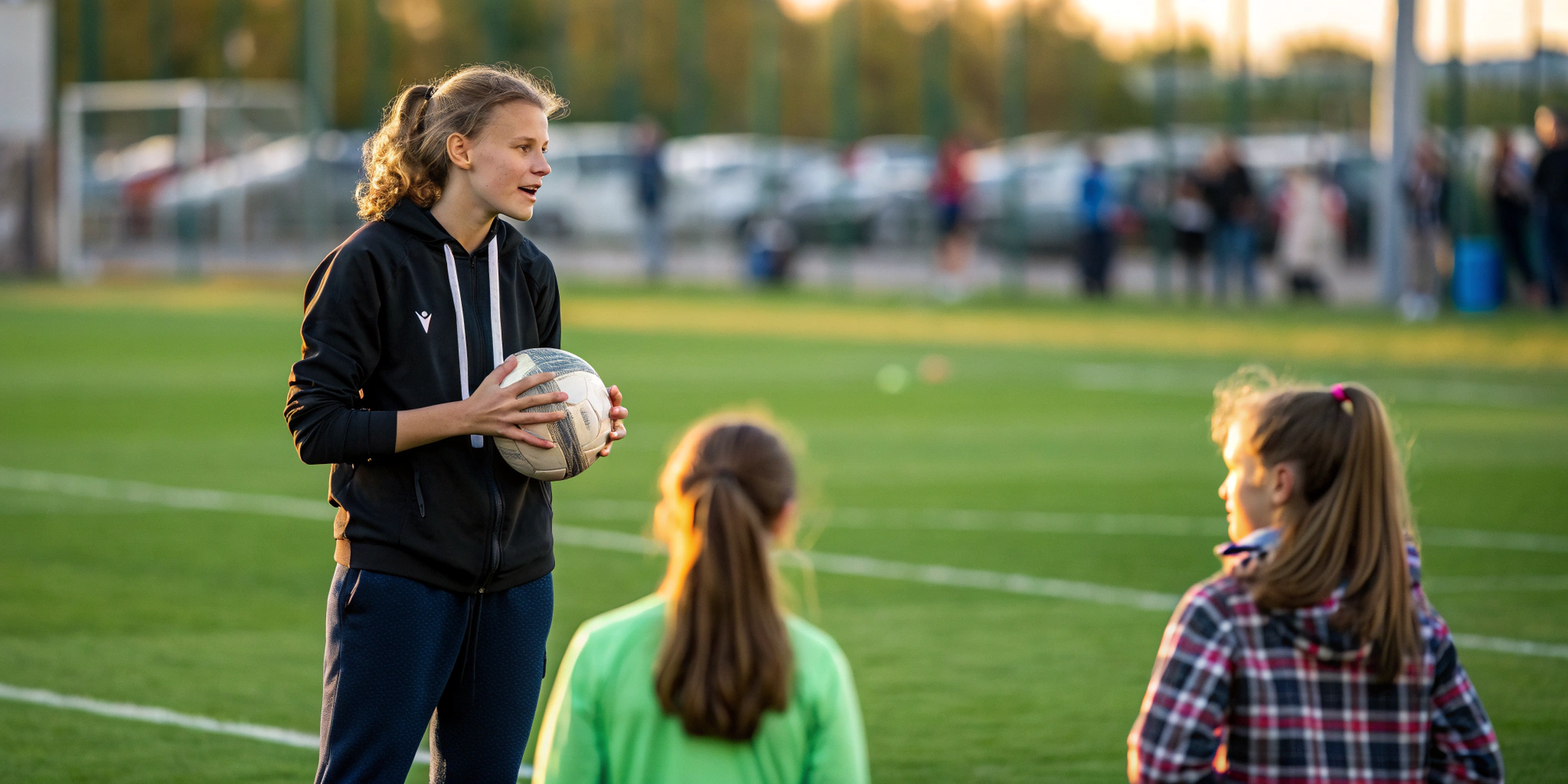 Ehrenamtliche Fußbaltrainerin