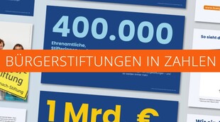 Collage Bürgerstiftungen in Zahlen