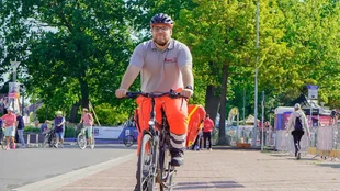 Johanniter auf dem Fahrrad. Foto: Johanniter