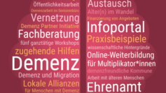 Wordcloud Demenz und Ehrenamt
